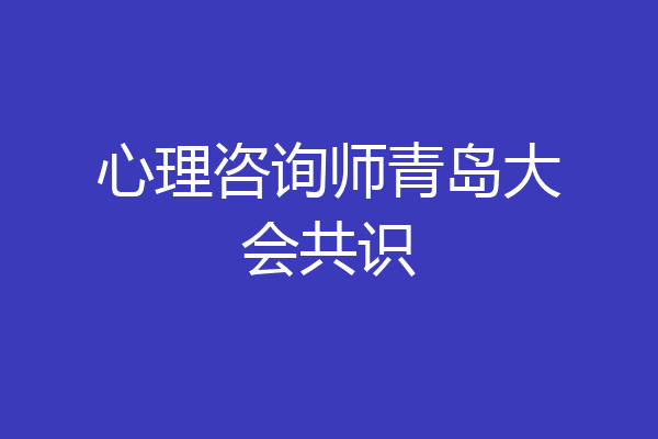 心理咨询师青岛大会共识