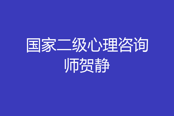 国家二级心理咨询师贺静