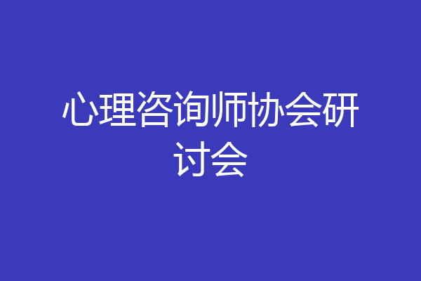 心理咨询师协会研讨会