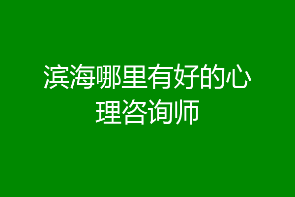 滨海哪里有好的心理咨询师