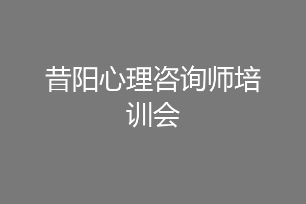 昔阳心理咨询师培训会