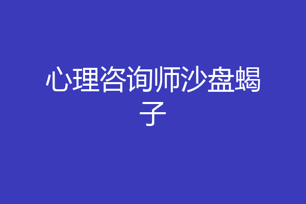 心理咨询师沙盘蝎子