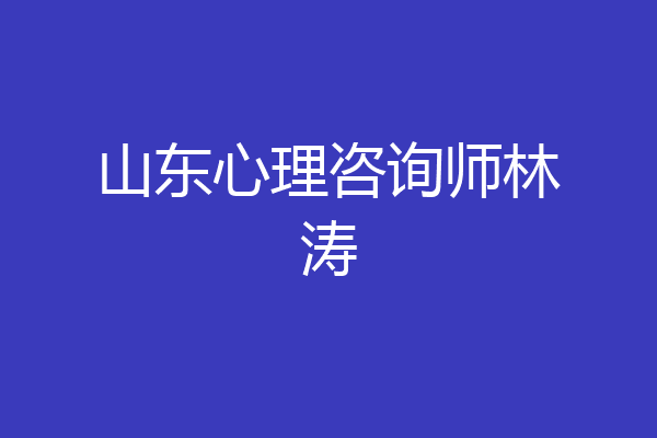 山东心理咨询师林涛