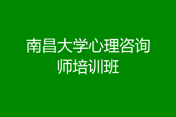 南昌大学心理咨询师培训班