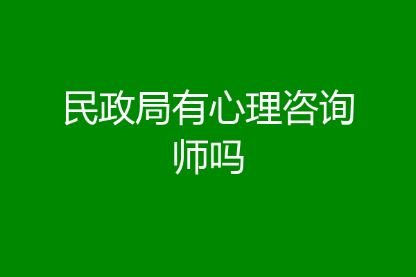 民政局有心理咨询师吗