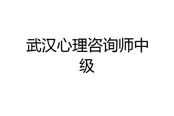 武汉心理咨询师中级