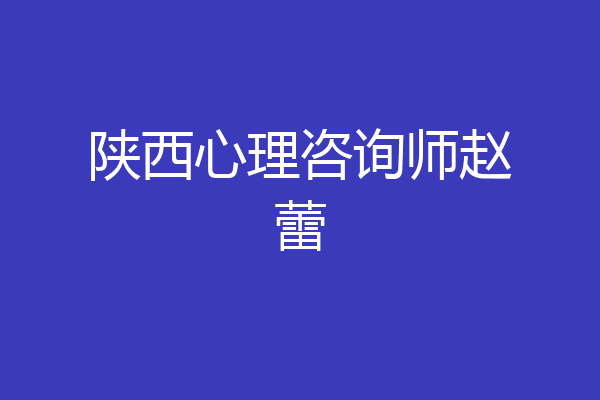 陕西心理咨询师赵蕾