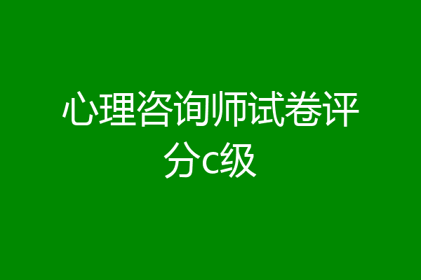 心理咨询师试卷评分c级