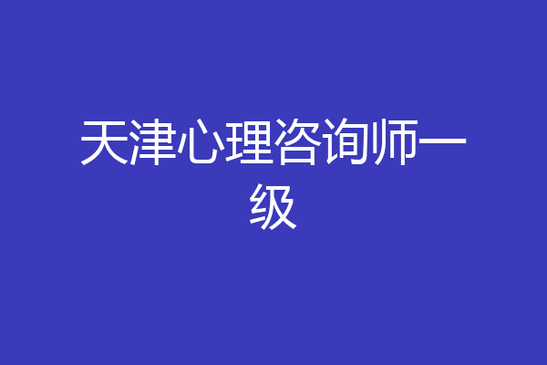 天津心理咨询师一级