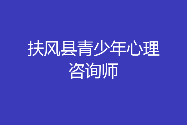 扶风县青少年心理咨询师