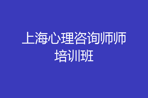 上海心理咨询师师培训班