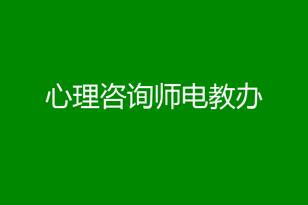 心理咨询师电教办