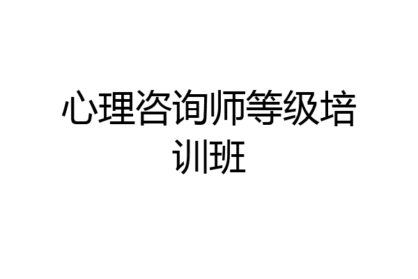 心理咨询师等级培训班