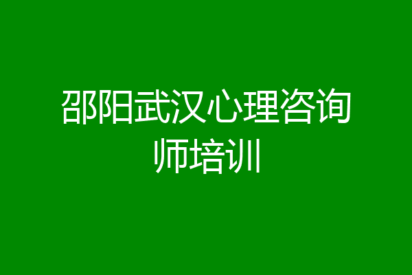 邵阳武汉心理咨询师培训