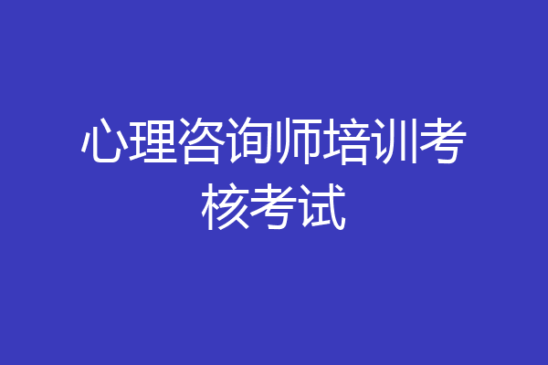 心理咨询师培训考核考试