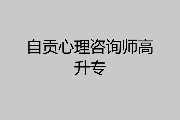 自贡心理咨询师高升专