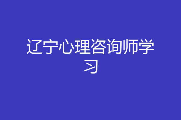 辽宁心理咨询师学习
