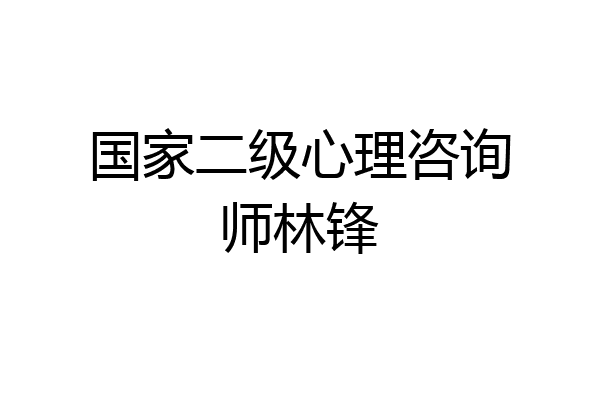国家二级心理咨询师林锋