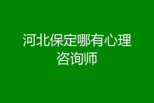 河北保定哪有心理咨询师
