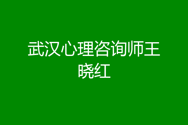 武汉心理咨询师王晓红