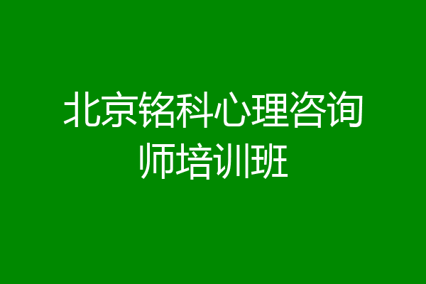 北京铭科心理咨询师培训班