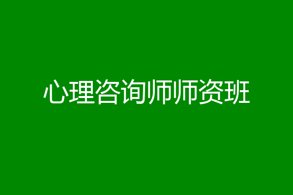 心理咨询师师资班