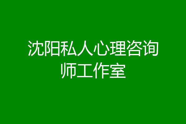 沈阳私人心理咨询师工作室