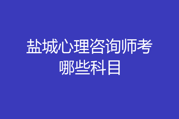 盐城心理咨询师考哪些科目