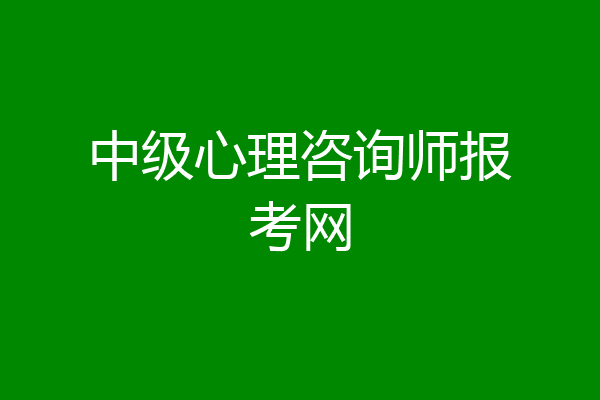 中级心理咨询师报考网