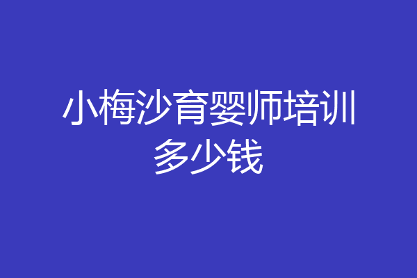 小梅沙育婴师培训多少钱