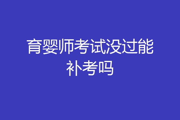 育婴师考试没过能补考吗