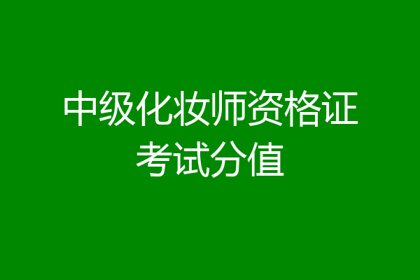 中级化妆师资格证考试分值