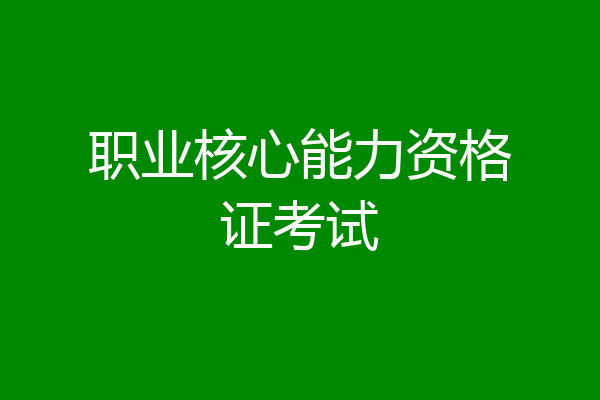 职业核心能力资格证考试