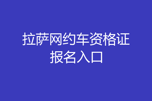 拉萨网约车资格证报名入口