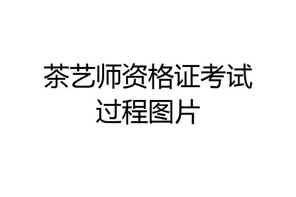 茶艺师资格证考试过程图片