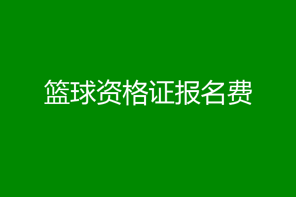 篮球资格证报名费