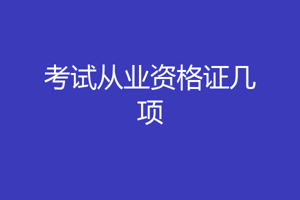 考试从业资格证几项