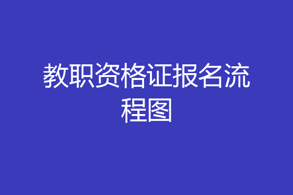 教职资格证报名流程图
