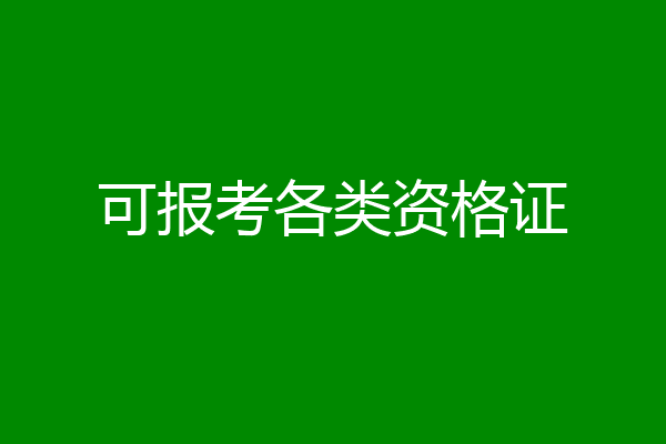 可报考各类资格证