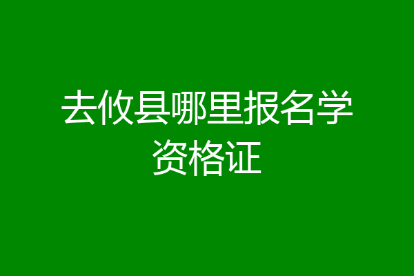 去攸县哪里报名学资格证