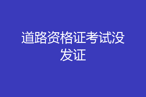 道路资格证考试没发证