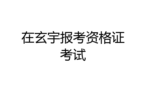 在玄宇报考资格证考试