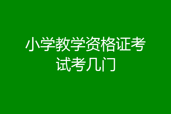 小学教学资格证考试考几门