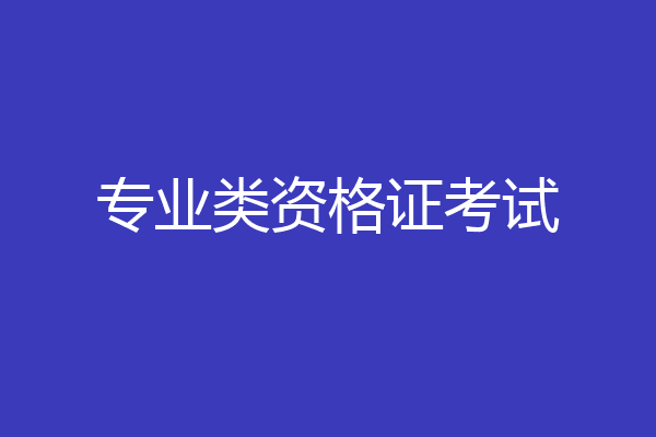 专业类资格证考试