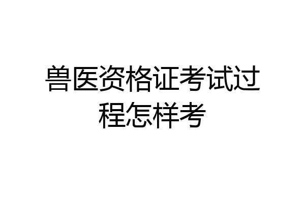 兽医资格证考试过程怎样考