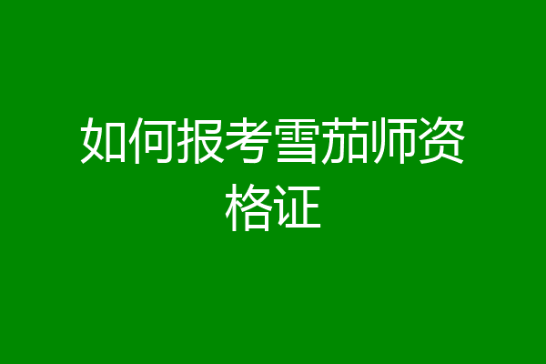 如何报考雪茄师资格证