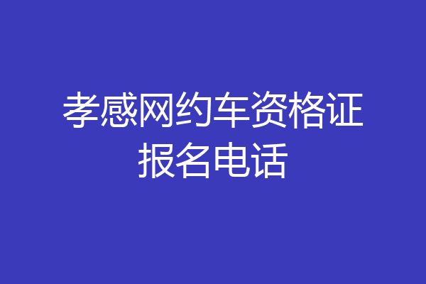 孝感网约车资格证报名电话