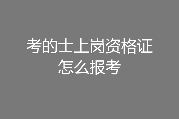 考的士上岗资格证怎么报考