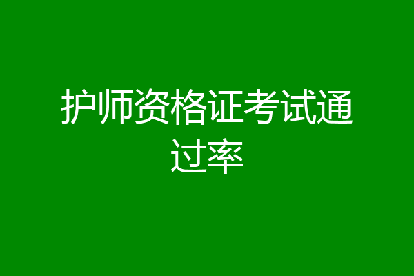 护师资格证考试通过率