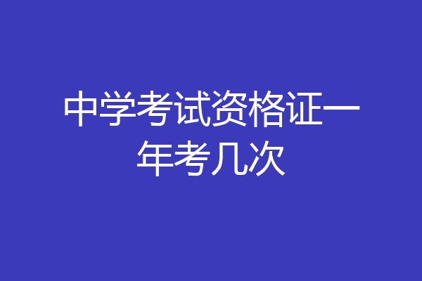 中学考试资格证一年考几次